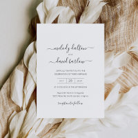 Plantilla de Invitación de Boda Minimalista Elegan