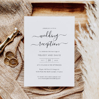 Plantilla de Invitación de Boda Minimalista Elegan