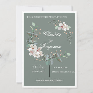 Plantilla de Invitación de Boda Minimalista Modern