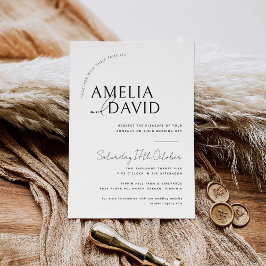 Plantilla de invitación de boda moderna