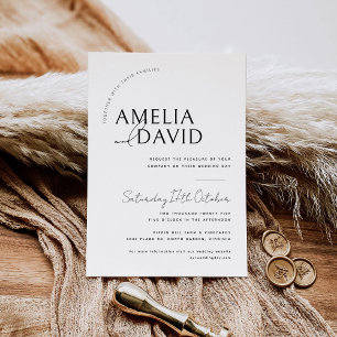 Plantilla de Invitación de Boda Moderna