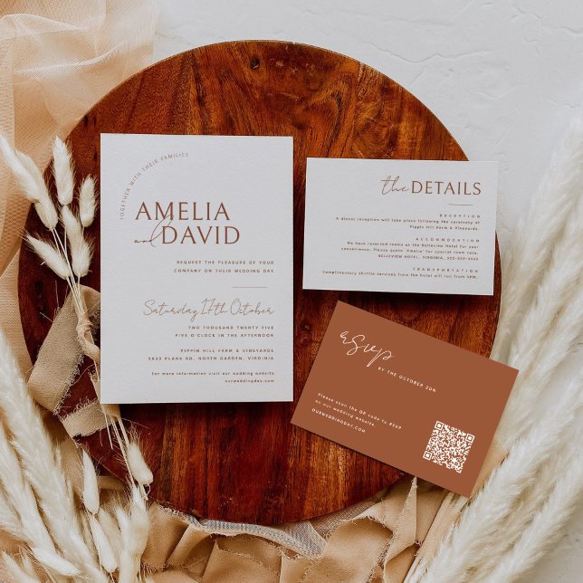 Plantilla de invitación de boda moderna (Subido por el creador)