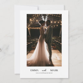 Plantilla de invitación de boda moderna con foto