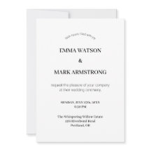 Plantilla de invitación de boda moderna con foto