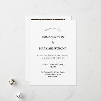 Plantilla de invitación de boda moderna con foto