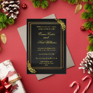 Plantilla de Invitación de Boda Moderna y Elegante