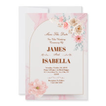 Plantilla de invitación de boda personalizada eleg