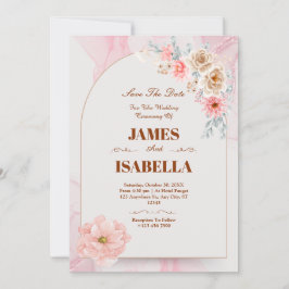 Plantilla de invitación de boda personalizada eleg