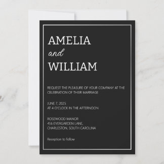 Plantilla de invitación de boda personalizada mini