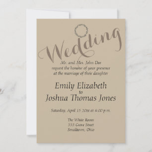 Plantilla de invitación de boda Personalizado simp