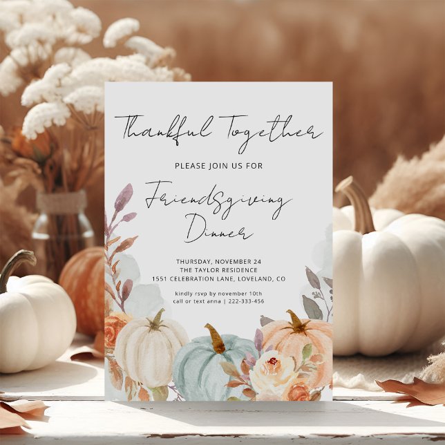 Plantilla de invitación de calabaza para la cena (Subido por el creador)