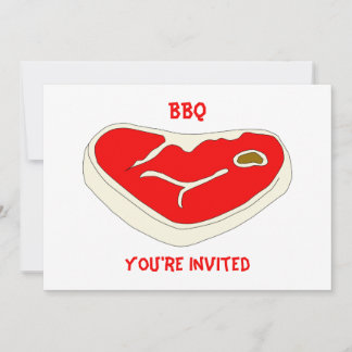 Plantilla de invitación de carne