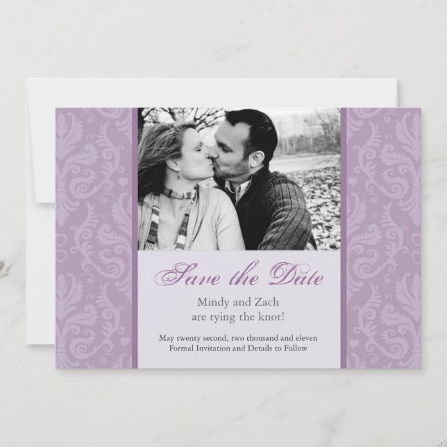 Plantilla de invitación de casamiento de fotos (Anverso)