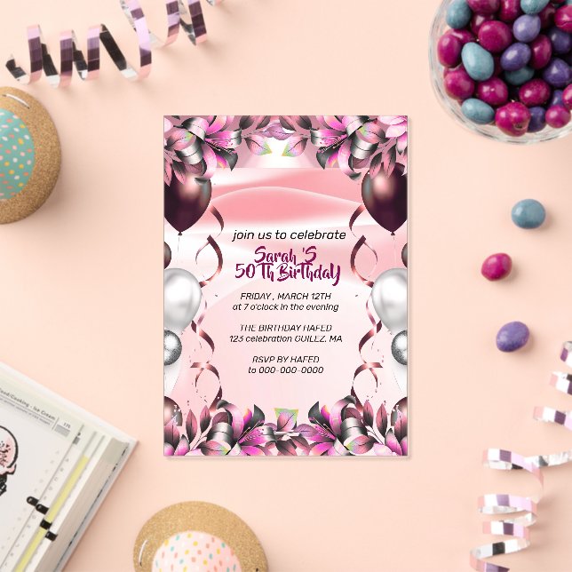 Plantilla de invitación de celebración, sorpresa e (Insitu (Celebración))
