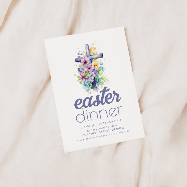 Plantilla de invitación de cena simple de Pascua c (Subido por el creador)