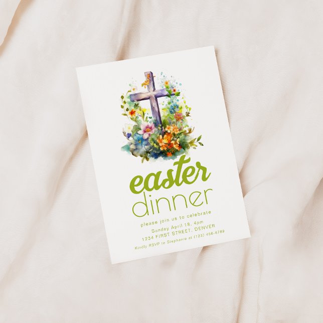 Plantilla de invitación de cena simple de Pascua c (Subido por el creador)