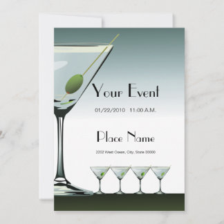 Plantilla de invitación de cócteles Martini