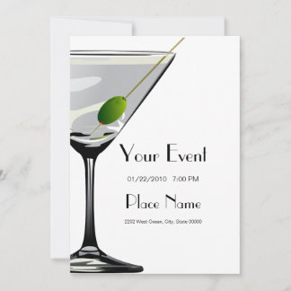 Plantilla de invitación de cócteles Martini