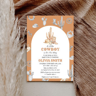 Plantilla de invitación de Cowboy Wild West Baby S