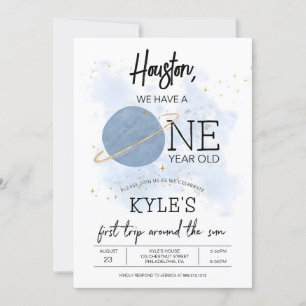 Plantilla de invitación de cumpleaños al espacio e