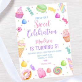 Plantilla de invitación de cumpleaños con tema de 