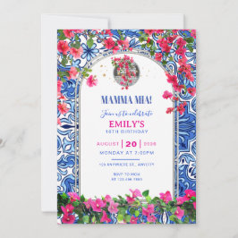 Plantilla de invitación de cumpleaños con tema Mam