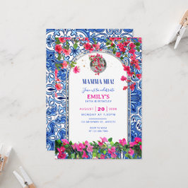 Plantilla de invitación de cumpleaños con tema Mam