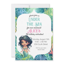 Plantilla de invitación de cumpleaños de acuarela 