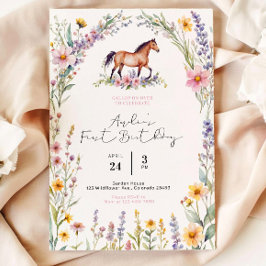 Plantilla de invitación de cumpleaños de caballo,G