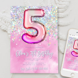 Plantilla de invitación de cumpleaños de color ros