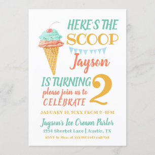 Plantilla de invitación de cumpleaños de crema de