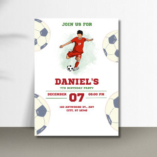 Plantilla de invitación de cumpleaños de fútbol pa