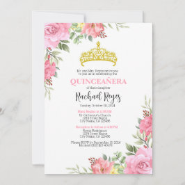 Plantilla de invitación de cumpleaños de Quinceañe