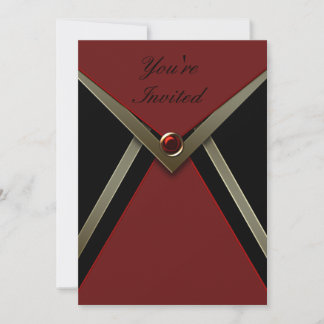 Plantilla de invitación de cumpleaños de rojo y ne