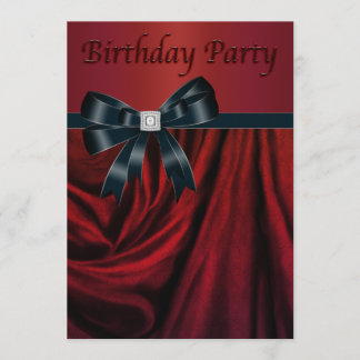 Plantilla de invitación de cumpleaños de rojo y ne