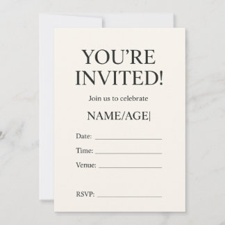 Plantilla de invitación de cumpleaños editable |