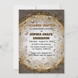 Plantilla de invitación de cumpleaños elegante Flo