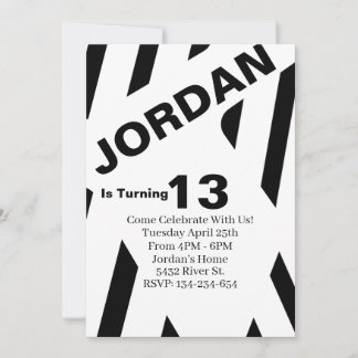Plantilla de invitación de cumpleaños en blanco y 