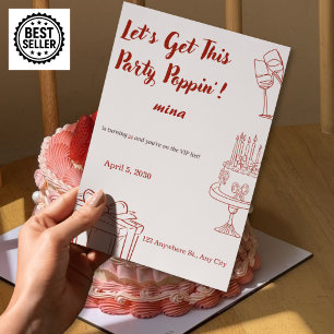 plantilla de invitación de cumpleaños número 24 pa