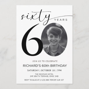 Plantilla de Invitación de Cumpleaños número 60, C