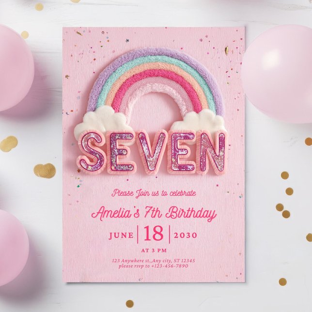 Plantilla de invitación de cumpleaños número 7 edi (Subido por el creador)