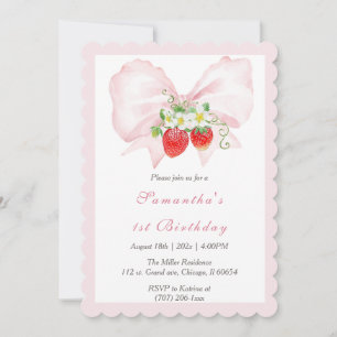 Plantilla de Invitación de Cumpleaños Número Uno P