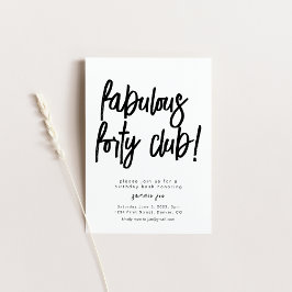 Plantilla de invitación de cumpleaños para 40 club