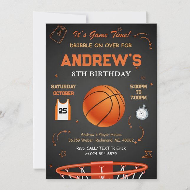 Plantilla de invitación de cumpleaños para el balo (Anverso)