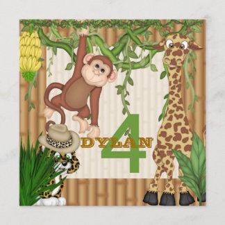 Plantilla de invitación de cumpleaños para Safari 