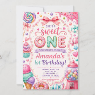 Plantilla de invitación de cumpleaños She's a Swee