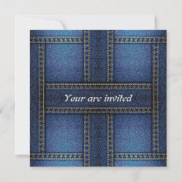 plantilla de invitación de denim