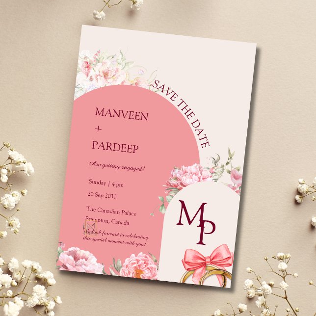 plantilla de invitación de Elegant Arch Save the D (Subido por el creador)