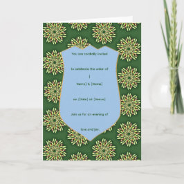 Plantilla de invitación de escudo floral elegante