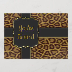 Plantilla de invitación de fiesta con estampado de